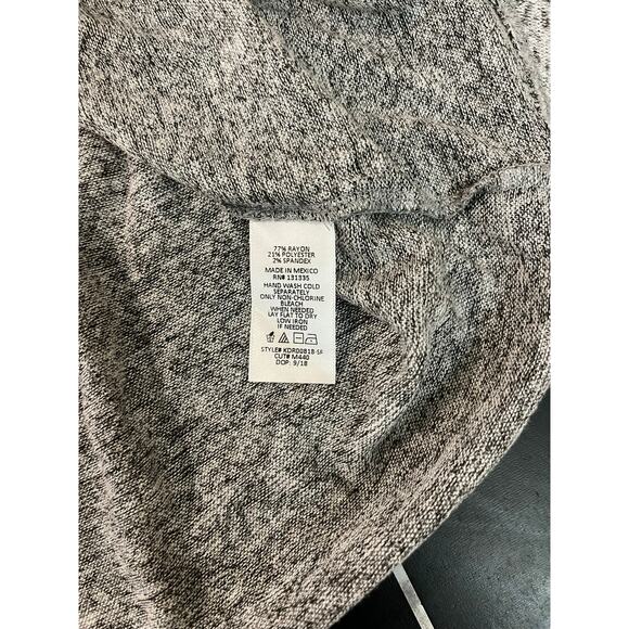 Nine Britton Cowl Neck Hacci Knit Dress Women's L Gray Long Sleeve Short Dress - Picture 5 of 9